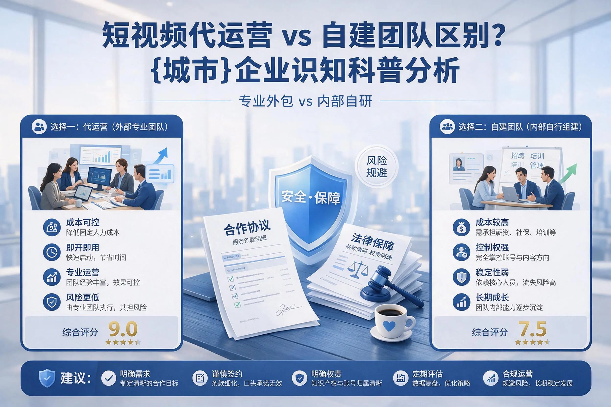 短视频代运营与自建团队区别？天水企业认知科普分析