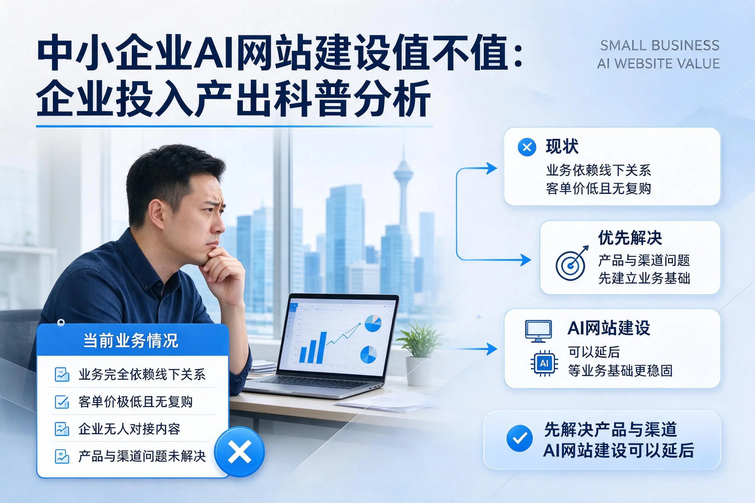 中小企业AI网站建设值不值：天水企业投入产出科普分析